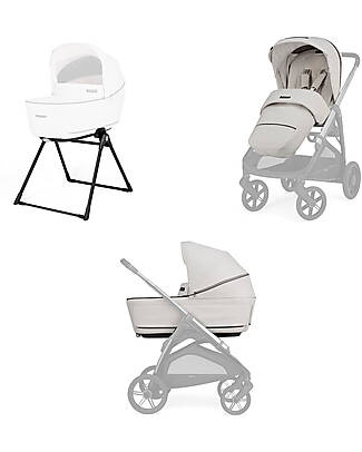 Inglesina Aptica System Duo - Opal Ivory - Seduta All Season + Culla Open Up Passeggini Trio e Duo