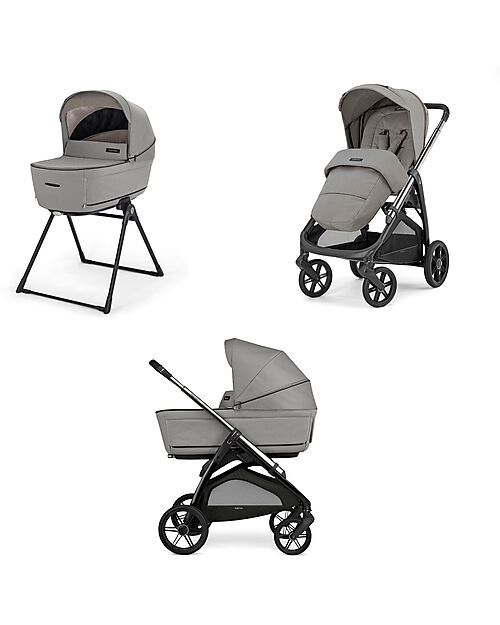 Inglesina Aptica System Duo - Platinum Grey - Passeggino + Culla Standup Passeggini Trio e Duo