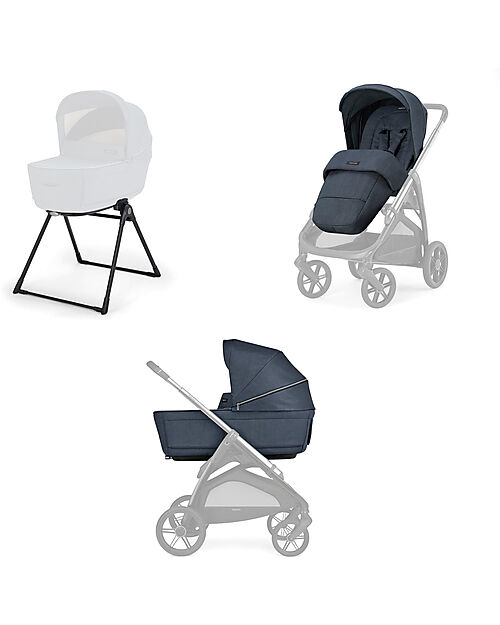 Inglesina Aptica System Duo - Resort Blue - Seduta All Season + Culla Open Up Passeggini Trio e Duo