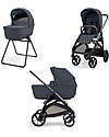Inglesina Aptica System Duo Sapphire Blue + Telaio Litio Passeggini Trio e Duo