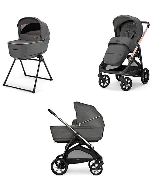 Inglesina Aptica System Duo - Velvet Grey - Passeggino + Culla Standup Passeggini Trio e Duo