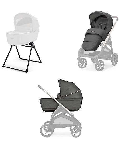 Inglesina Aptica System Duo - Velvet Grey - Seduta All Season + Culla Open Up Passeggini Trio e Duo