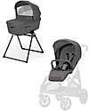 Inglesina Aptica System Duo - Velvet Grey - Seduta Passeggino + Culla Standup Passeggini Classici