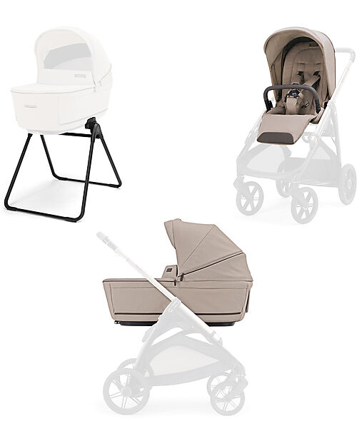 Inglesina Aptica System Duo - Vicuna Beige - Seduta All Season + Culla Open Up Passeggini Classici
