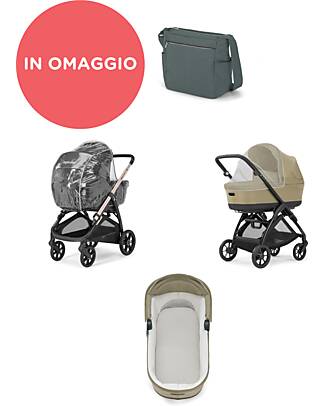 Inglesina Aptica System Quattro - Emerald Green - Passeggino + Culla Standup + Seggiolino Auto Darwin Passeggini Trio e Duo
