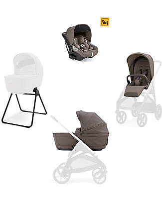 Inglesina Aptica System Quattro - Essence Mokka - Seduta All Season + Culla Open Up + Standup + Seggiolino Auto Darwin Passeggini Classici