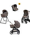 Inglesina Aptica System Quattro - Essence Mokka - Seduta All Season + Culla Open Up + Standup + Seggiolino Auto Darwin + Telaio Palladio Passeggini Trio e Duo