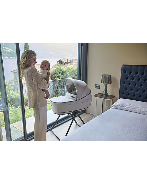 Inglesina Aptica System Quattro - Opal Ivory - Passeggino + Culla Standup + Seggiolino Auto Darwin Recline Passeggini Trio e Duo
