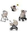 Inglesina Aptica System Quattro - Pashmina Beige - Passeggino + Culla Standup + Seggiolino Auto Darwin Recline Passeggini Trio e Duo