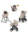 Inglesina Aptica System Quattro - Pashmina Beige - Passeggino + Culla Standup + Seggiolino Auto Darwin Recline Passeggini Trio e Duo