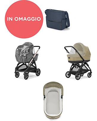 Inglesina Aptica System Quattro - Resort Blue - Passeggino + Culla Standup + Seggiolino Auto Darwin Passeggini Trio e Duo