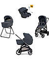 Inglesina Aptica System Quattro - Sapphire Blue - Passeggino + Culla Standup + Seggiolino Auto Darwin Recline EVO + Telaio Litio Passeggini Classici