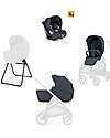 Inglesina Aptica System Quattro - Sapphire Blue - Seduta All Season + Culla Open Up + Standup + Seggiolino Auto Darwin Passeggini Classici