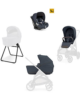 Inglesina Aptica System Quattro - Sapphire Blue - Seduta All Season + Culla Open Up + Standup + Seggiolino Auto Darwin Passeggini Classici