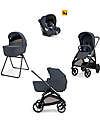 Inglesina Aptica System Quattro - Sapphire Blue - Seduta All Season + Culla Open Up + Standup + Seggiolino Auto Darwin + Telaio Litio Passeggini Trio e Duo