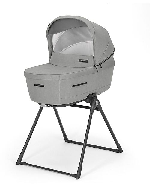 Inglesina Aptica System Quattro - Satin Grey - Passeggino + Culla Standup + Seggiolino Auto Darwin Passeggini Trio e Duo