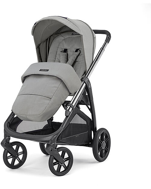 Inglesina Aptica System Quattro - Satin Grey - Passeggino + Culla Standup + Seggiolino Auto Darwin Recline Passeggini Trio e Duo