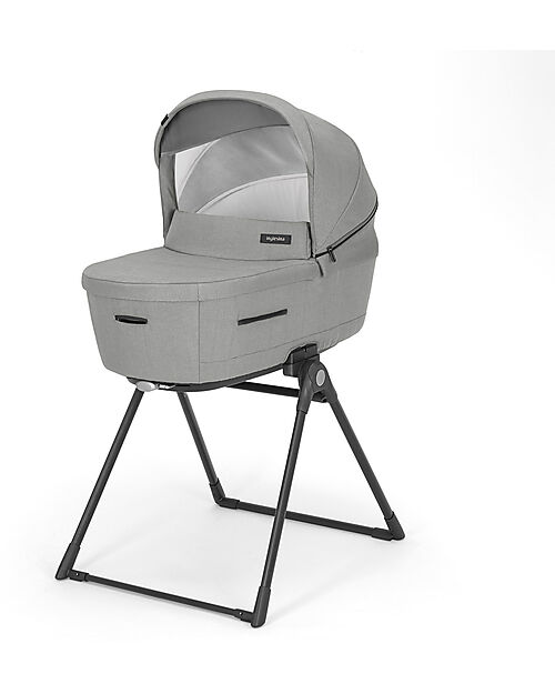 Inglesina Aptica System Quattro - Satin Grey - Passeggino + Culla Standup + Seggiolino Auto Darwin Recline Passeggini Trio e Duo