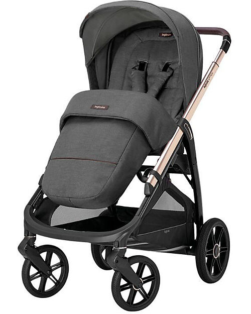 Inglesina Aptica System Quattro - Velvet Grey - Passeggino + Culla Standup + Seggiolino Auto Darwin	 Passeggini Trio e Duo