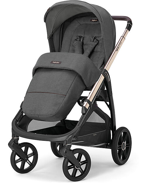 Inglesina Aptica System Quattro - Velvet Grey - Passeggino + Culla Standup + Seggiolino Auto Darwin Recline Passeggini Trio e Duo