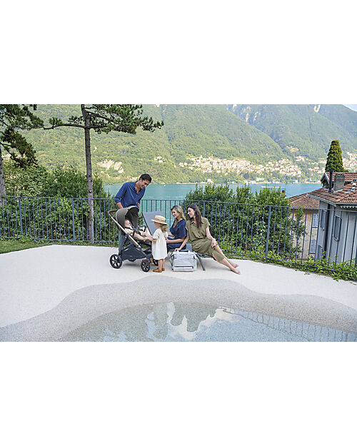 Inglesina Aptica System Quattro - Velvet Grey - Passeggino + Culla Standup + Seggiolino Auto Darwin Recline Passeggini Trio e Duo