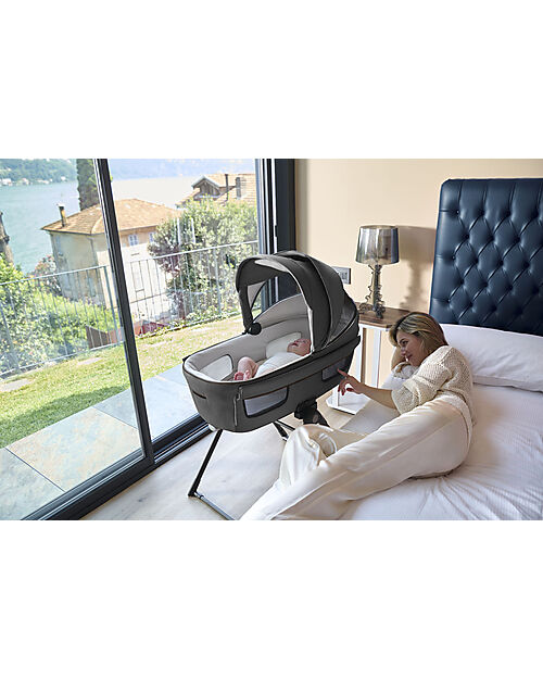 Inglesina Aptica System Quattro - Velvet Grey - Passeggino + Culla Standup + Seggiolino Auto Darwin Recline Passeggini Trio e Duo