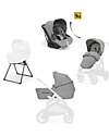 Inglesina Aptica System Trio - Satin Grey - Seduta Passeggino + Culla Standup + Seggiolino Auto Darwin Recline Passeggini Trio e Duo