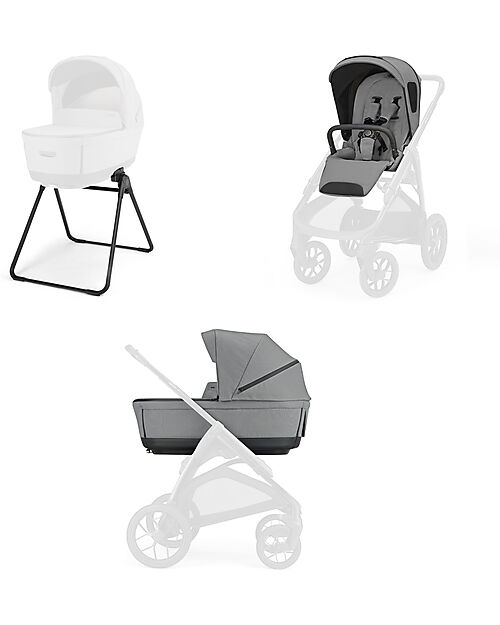 Inglesina Aptica XT System Duo - Canyon Grey - Seduta All Season + Culla Open Up Passeggini Classici