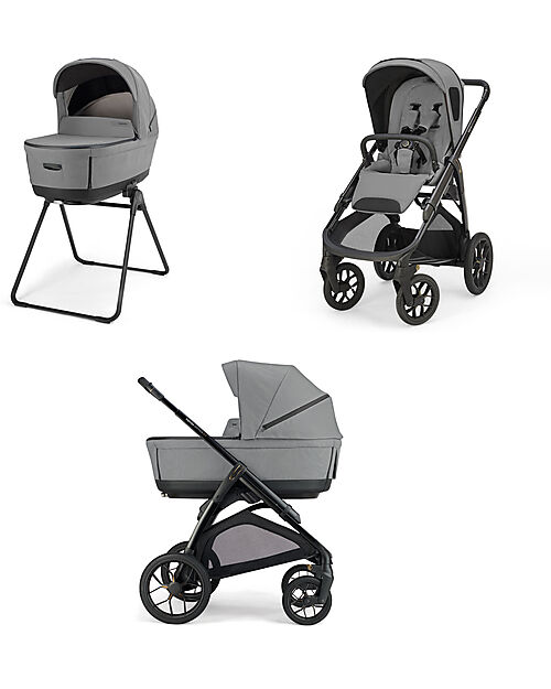 Inglesina Aptica XT System Duo Canyon Grey + Telaio Nero Passeggini Trio e Duo