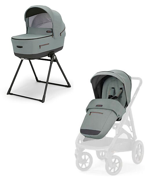 Inglesina Aptica XT System Duo - Igloo Grey - Seduta Passeggino + Culla Standup Passeggini Trio e Duo