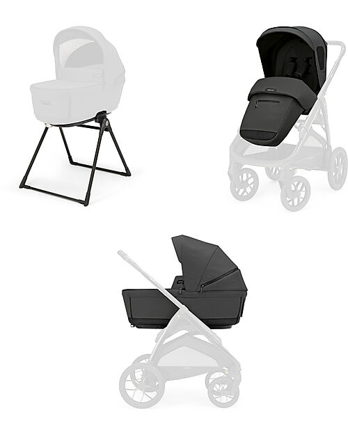 Inglesina Aptica XT System Duo - Magnet Grey - Seduta All Season + Culla Open Up Passeggini Trio e Duo