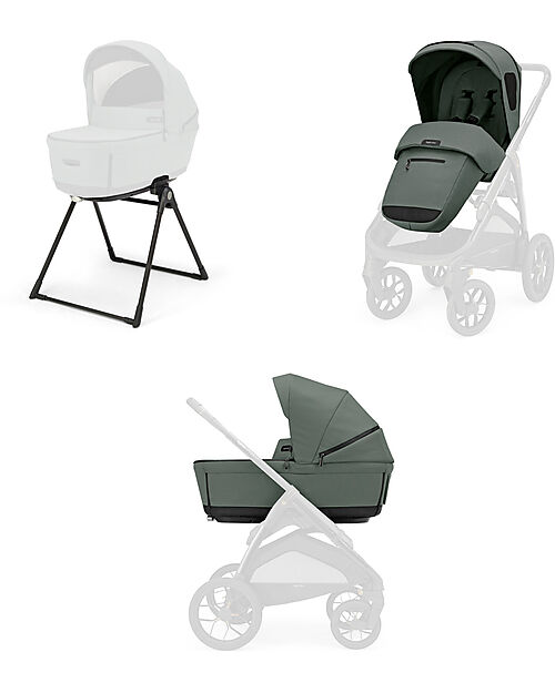 Inglesina Aptica XT System Duo - Taiga Green - Seduta All Season + Culla Open Up Passeggini Trio e Duo