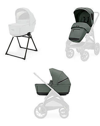 Inglesina Aptica XT System Duo - Taiga Green - Seduta All Season + Culla Open Up Passeggini Trio e Duo