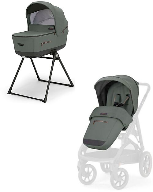 Inglesina Aptica XT System Duo - Taiga Green - Seduta Passeggino + Culla Standup Passeggini Trio e Duo