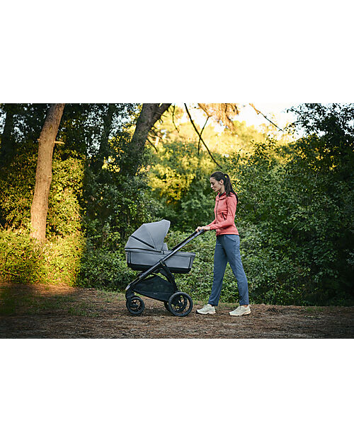 Inglesina Aptica XT System Quattro - Canyon Grey - Seduta All Season + Culla Open Up + Standup + Seggiolino Auto Darwin Recline Passeggini Trio e Duo