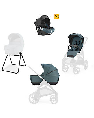 Inglesina Aptica XT System Quattro - Himalaya Blue- Seduta All Season + Culla Open Up + Standup + Seggiolino Auto Darwin Passeggini Classici