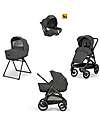 Inglesina Aptica XT System Quattro - Magnet Grey + Passeggino - Culla Standup + Seggiolino Auto Darwin Passeggini Trio e Duo