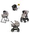 Inglesina Aptica XT System Quattro - Tundra Beige - Passeggino + Culla Standup + Seggiolino Auto Darwin Recline Passeggini Trio e Duo