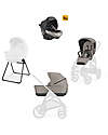 Inglesina Aptica XT System Quattro - Tundra Beige - Seduta All Season + Culla Open Up + Standup + Seggiolino Auto Darwin Passeggini Classici