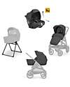 Inglesina Aptica XT System Trio - Magnet Grey - Seduta Passeggino + Culla Standup + Seggiolino Auto Darwin Recline Passeggini Trio e Duo