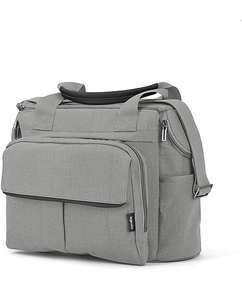 Inglesina Borsa Dual Bag Aptica - Satin Grey - Spaziosa Resistente e Multifunzione Borse e Organizer
