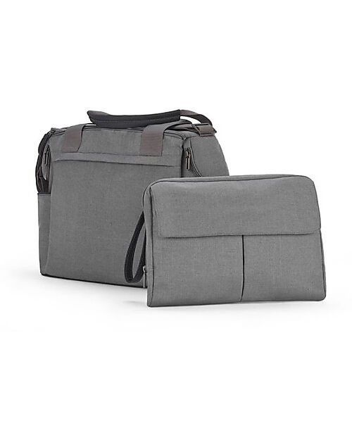 Inglesina Borsa Dual Bag Aptica - Satin Grey - Spaziosa Resistente e Multifunzione Borse e Organizer