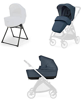 Inglesina Elecat System Duo - Hudson Blue - Seduta All Season + Culla Open Up Passeggini Trio e Duo