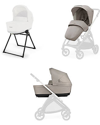 Inglesina Electa System Duo - Battery Beige - Seduta All Season + Culla Open Up Passeggini Trio e Duo
