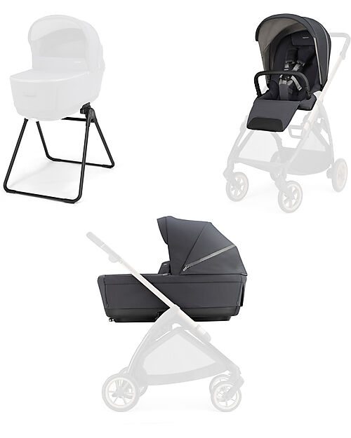 Inglesina Electa System Duo - Garage Grey - Seduta All Season + Culla Open Up Passeggini Classici