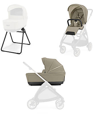 Inglesina Electa System Duo - Hangar Beige - Seduta All Season + Culla Open Up Passeggini Classici