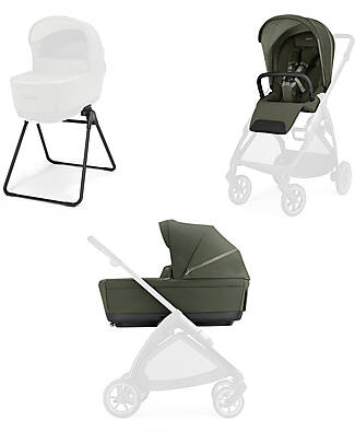 Inglesina Electa System Duo - Loft Green - Seduta All Season + Culla Open Up Passeggini Classici
