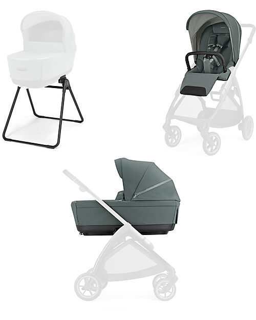 Inglesina Electa System Duo - Studio Grey - Seduta All Season + Culla Open Up Passeggini Classici