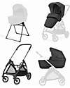 Inglesina Electa System Duo - Upper Black - Seduta All Season + Culla Open Up Passeggini Trio e Duo