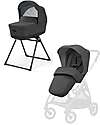 Inglesina Electa System Duo - Upper Black - Seduta Passeggino + Culla Standup Passeggini Trio e Duo